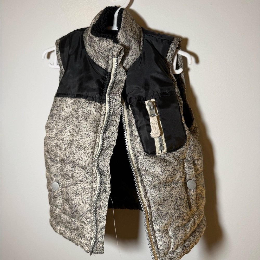 Stylish Kids' Black and Gray Vest